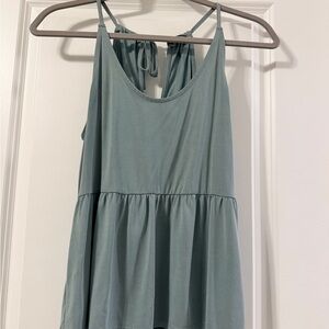 Black Tape Sleeveless Peplum Top